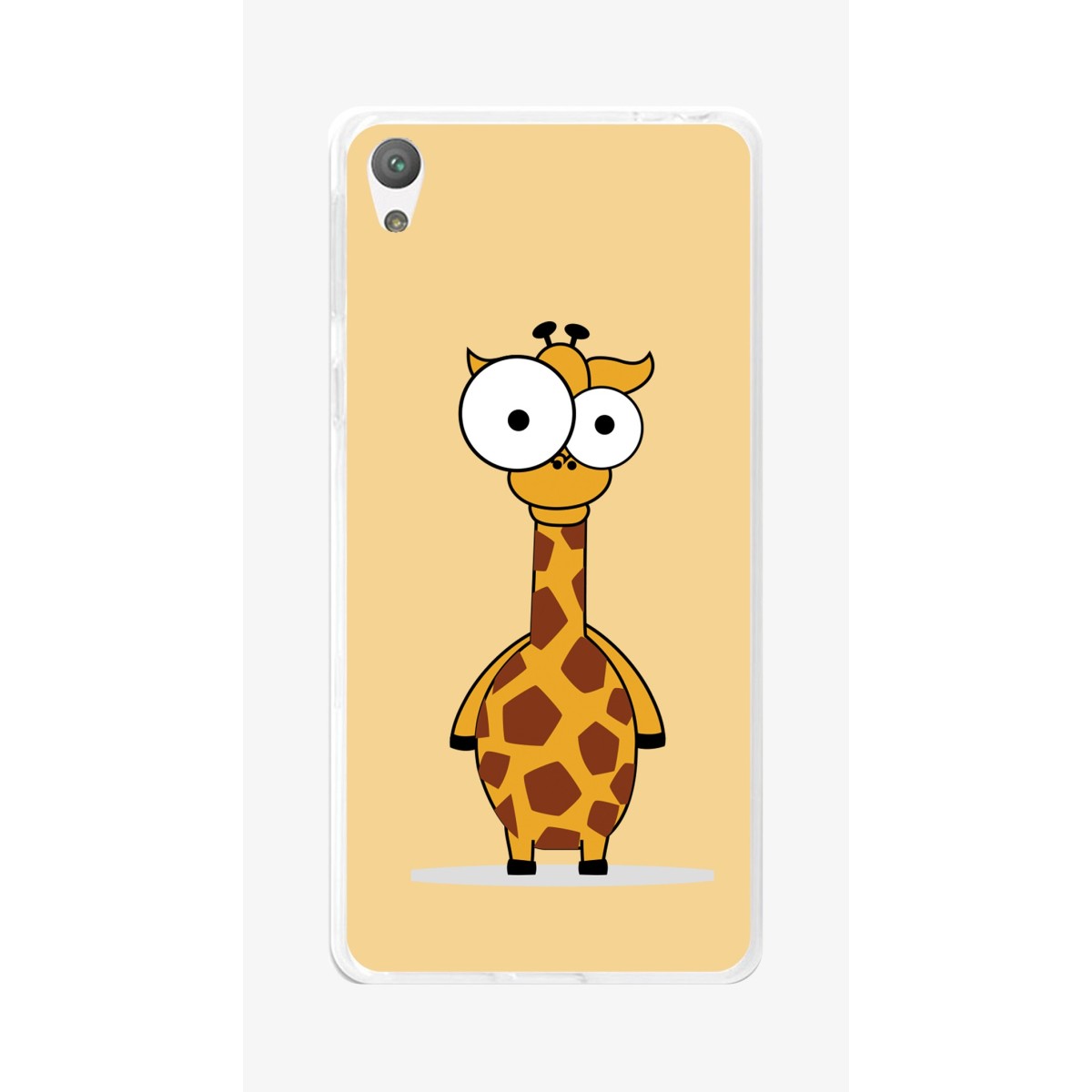 Funda Gel Tpu para Sony Xperia E5 Diseño Jirafa Dibujos