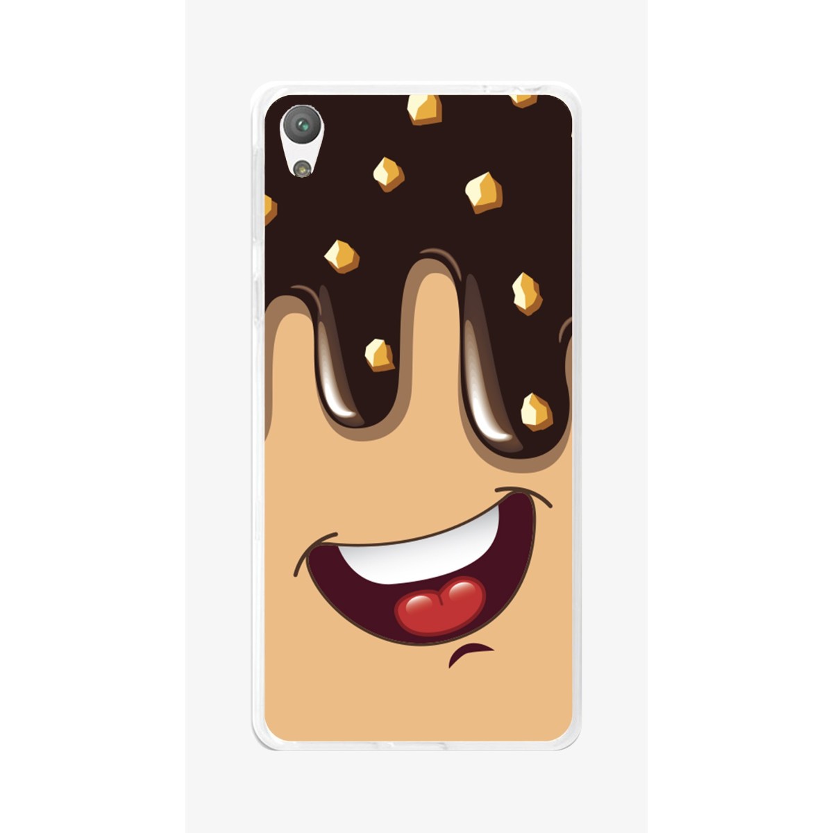Funda Gel Tpu para Sony Xperia E5 Diseño Helado Chocolate Dibujos