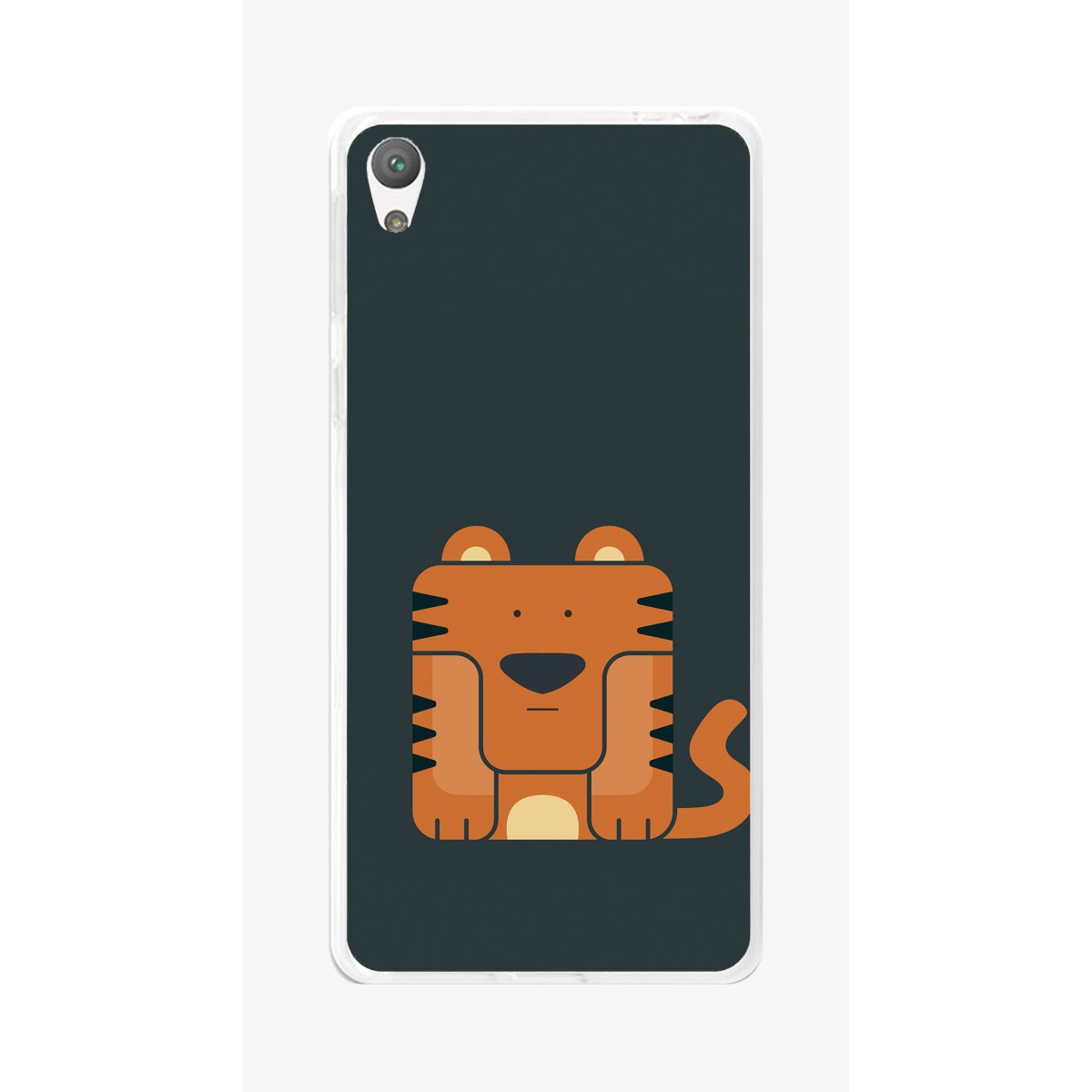 Funda Gel Tpu para Sony Xperia E5 Diseño Tigre Dibujos