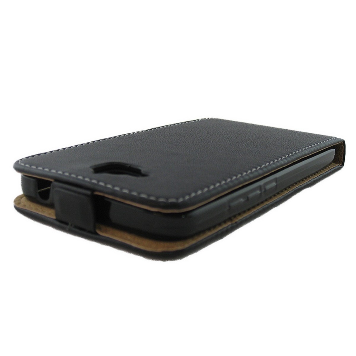 Funda Piel Premium Negra Ultra-Slim para Huawei Y6 Pro