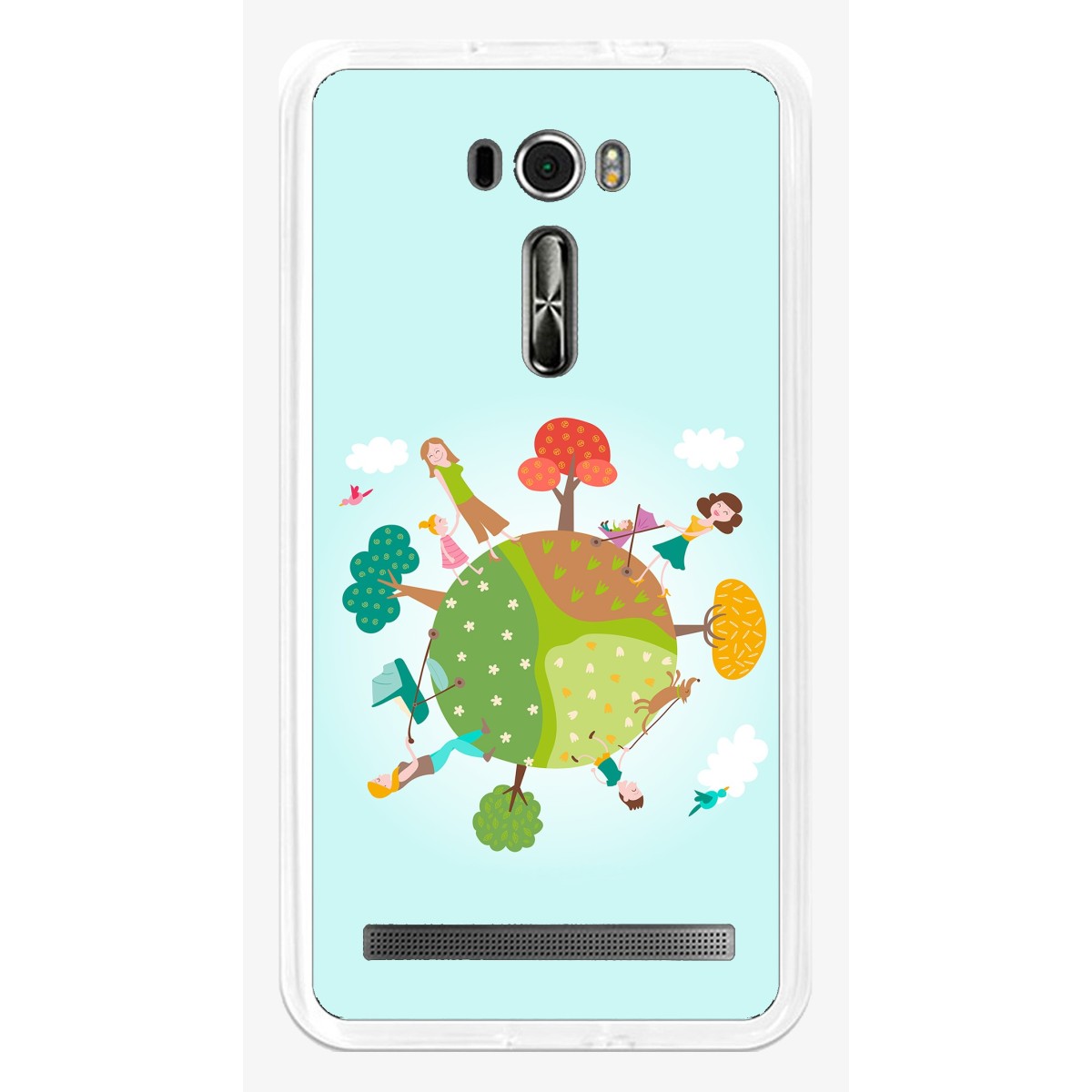 Funda Gel Tpu para Asus Zenfone 2 Laser 6" Ze601Kl Diseño Familia Dibujos
