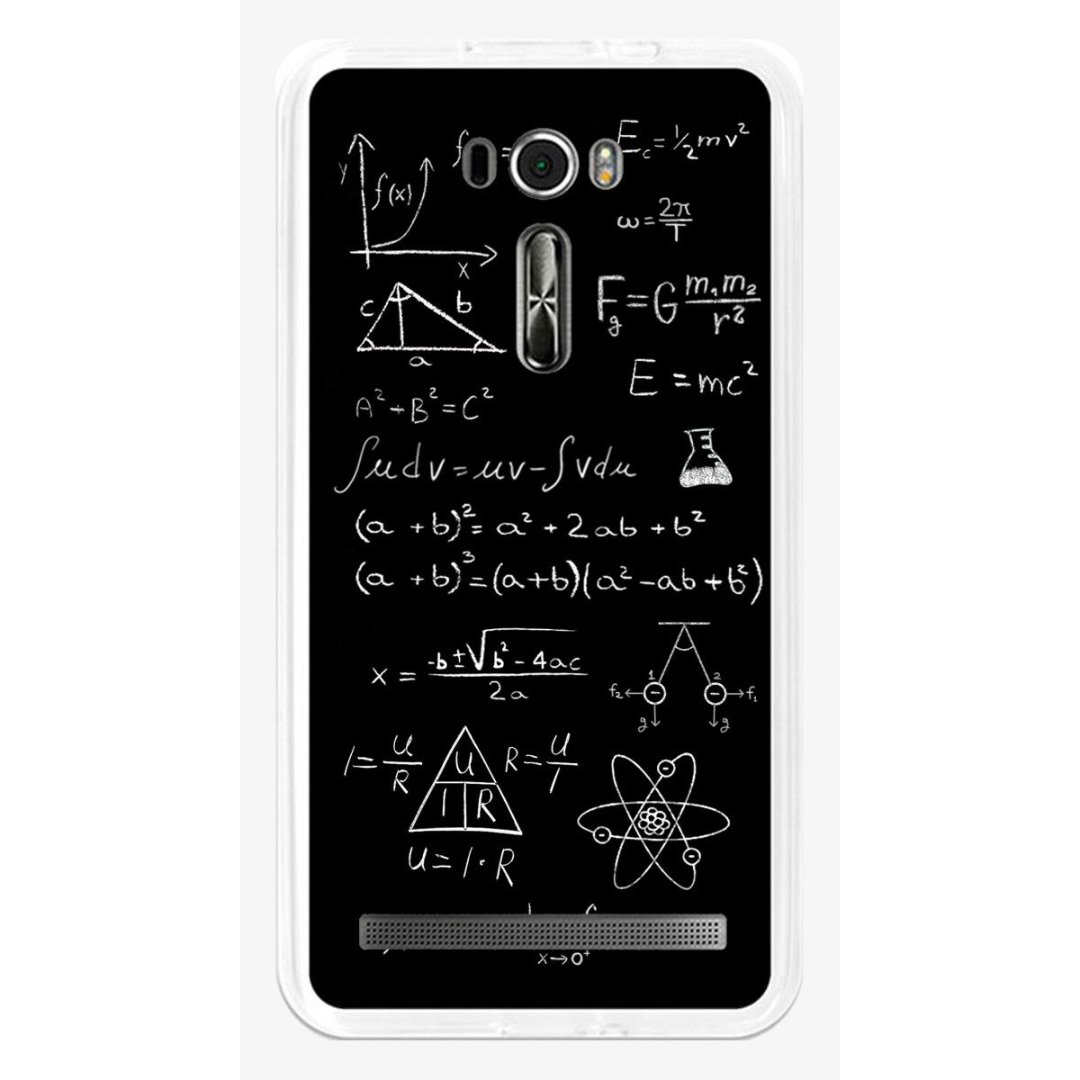 Funda Gel Tpu para Asus Zenfone 2 Laser 6" Ze601Kl Diseño Formulas Dibujos