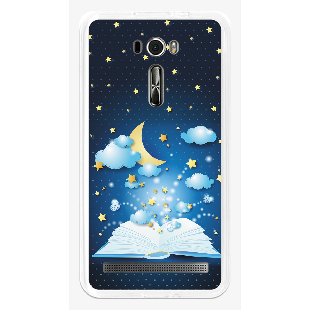 Funda Gel Tpu para Asus Zenfone 2 Laser 6" Ze601Kl Diseño Libro-Cuentos Dibujos