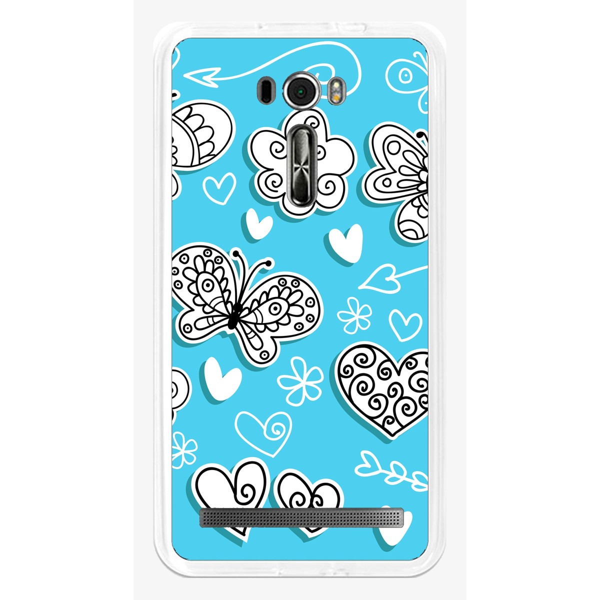 Funda Gel Tpu para Asus Zenfone 2 Laser 6" Ze601Kl Diseño Mariposas Dibujos