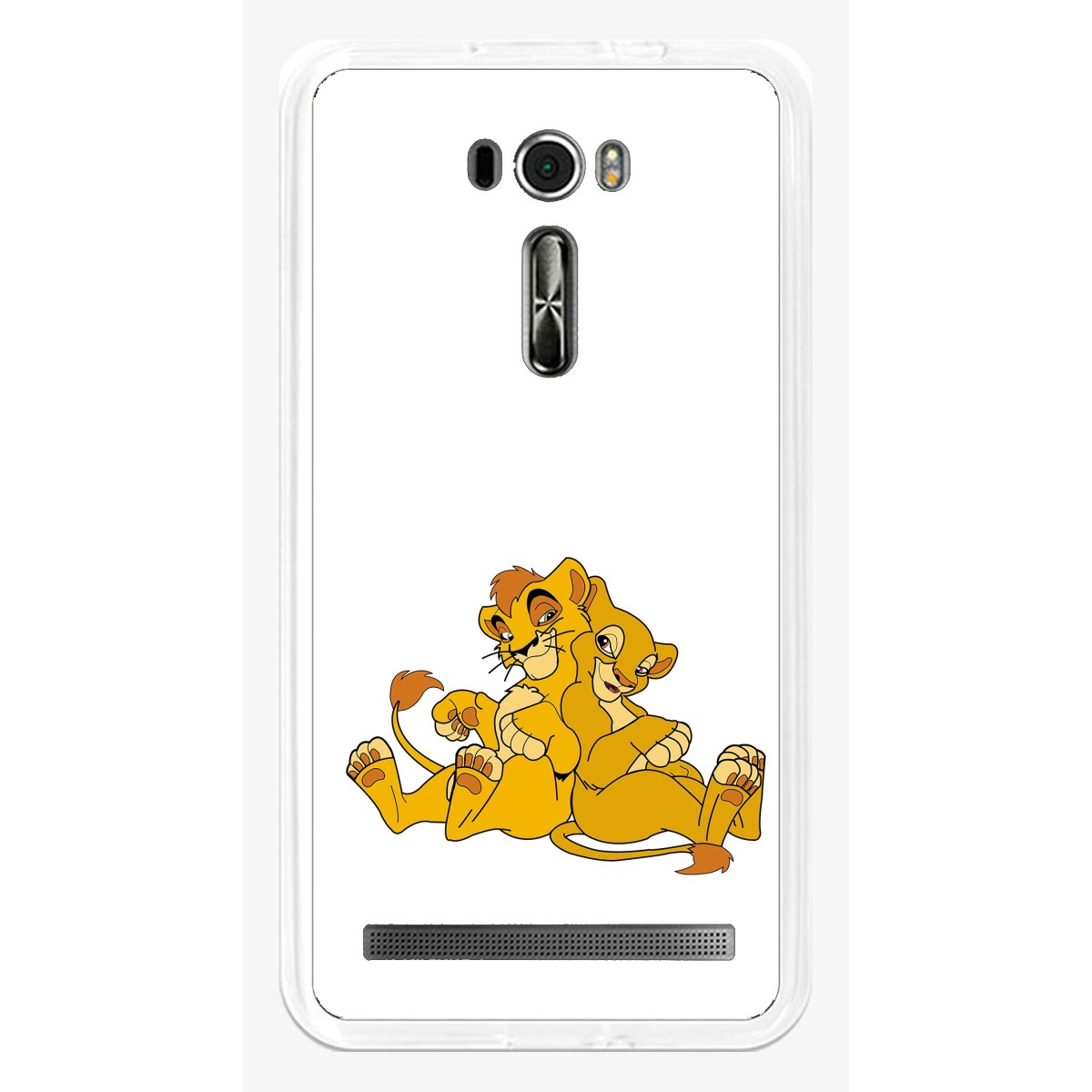 Funda Gel Tpu para Asus Zenfone 2 Laser 6" Ze601Kl Diseño Leones Dibujos