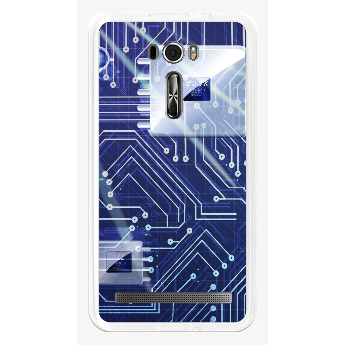 Funda Gel Tpu para Asus Zenfone 2 Laser 6" Ze601Kl Diseño Circuito Dibujos