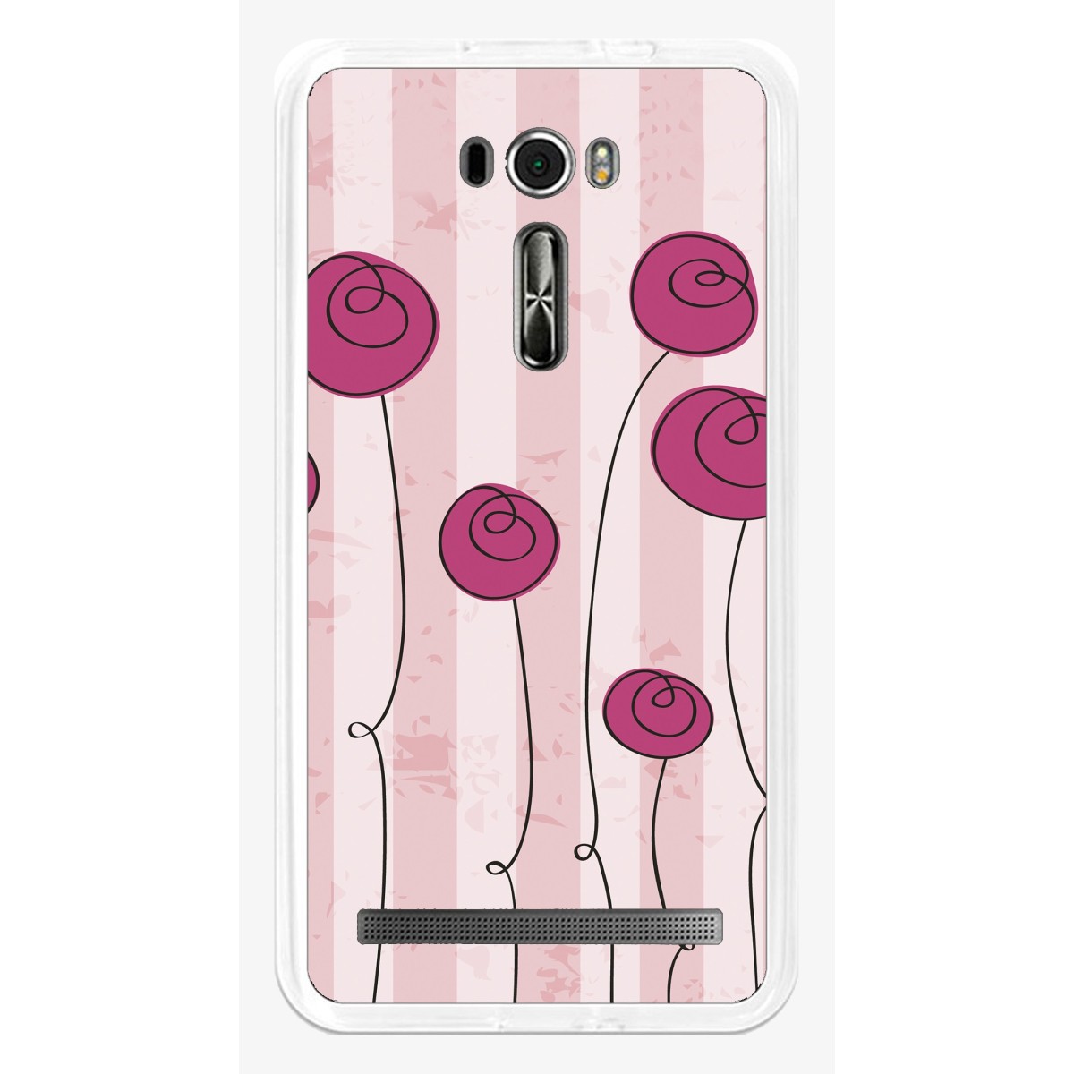 Funda Gel Tpu para Asus Zenfone 2 Laser 6" Ze601Kl Diseño Flores Vintage Dibujos