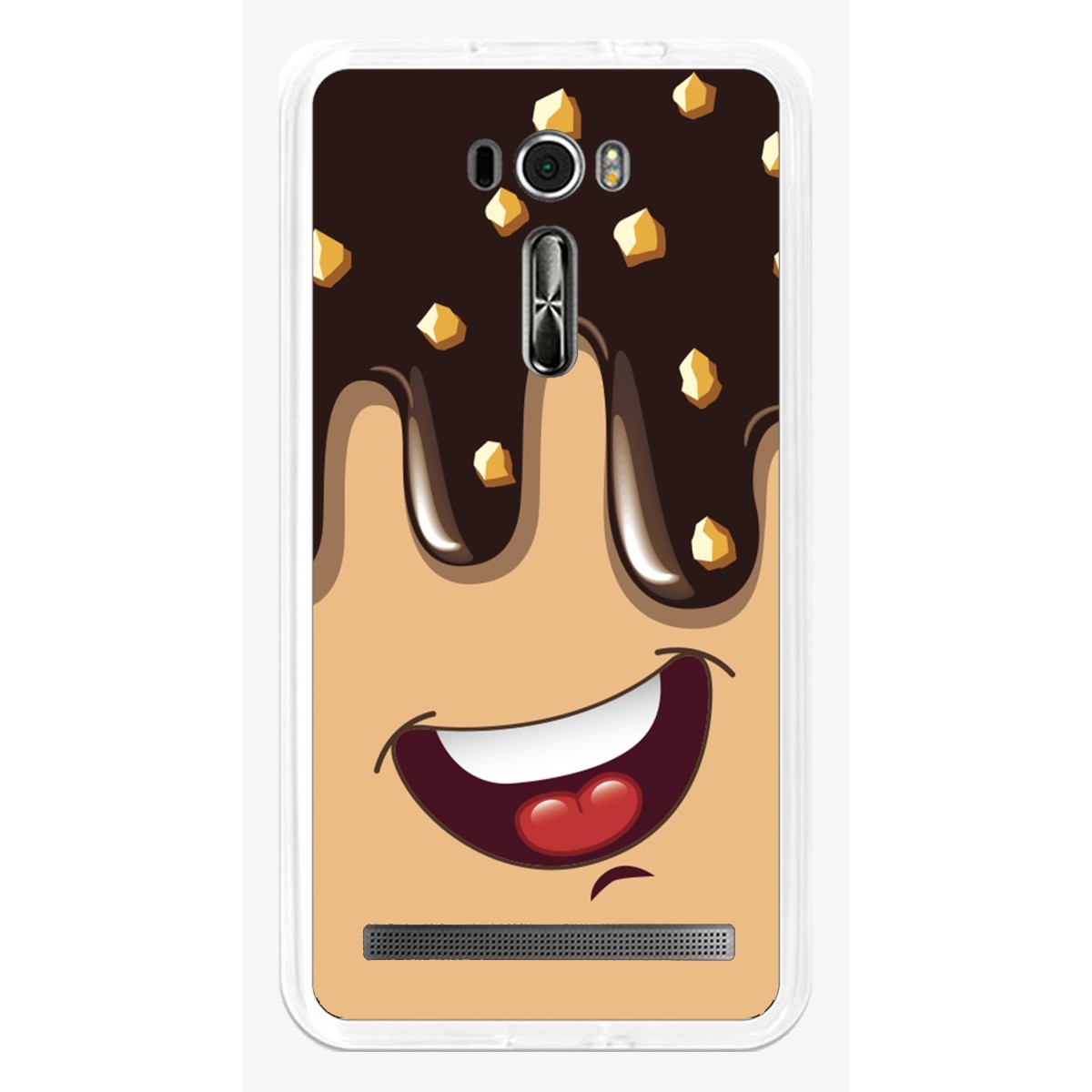 Funda Gel Tpu para Asus Zenfone 2 Laser 6" Ze601Kl Diseño Helado Chocolate Dibujos