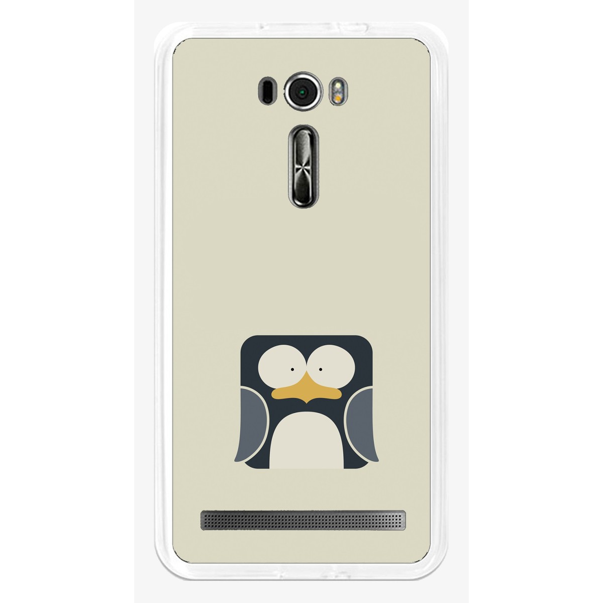 Funda Gel Tpu para Asus Zenfone 2 Laser 6" Ze601Kl Diseño Pingüino Dibujos