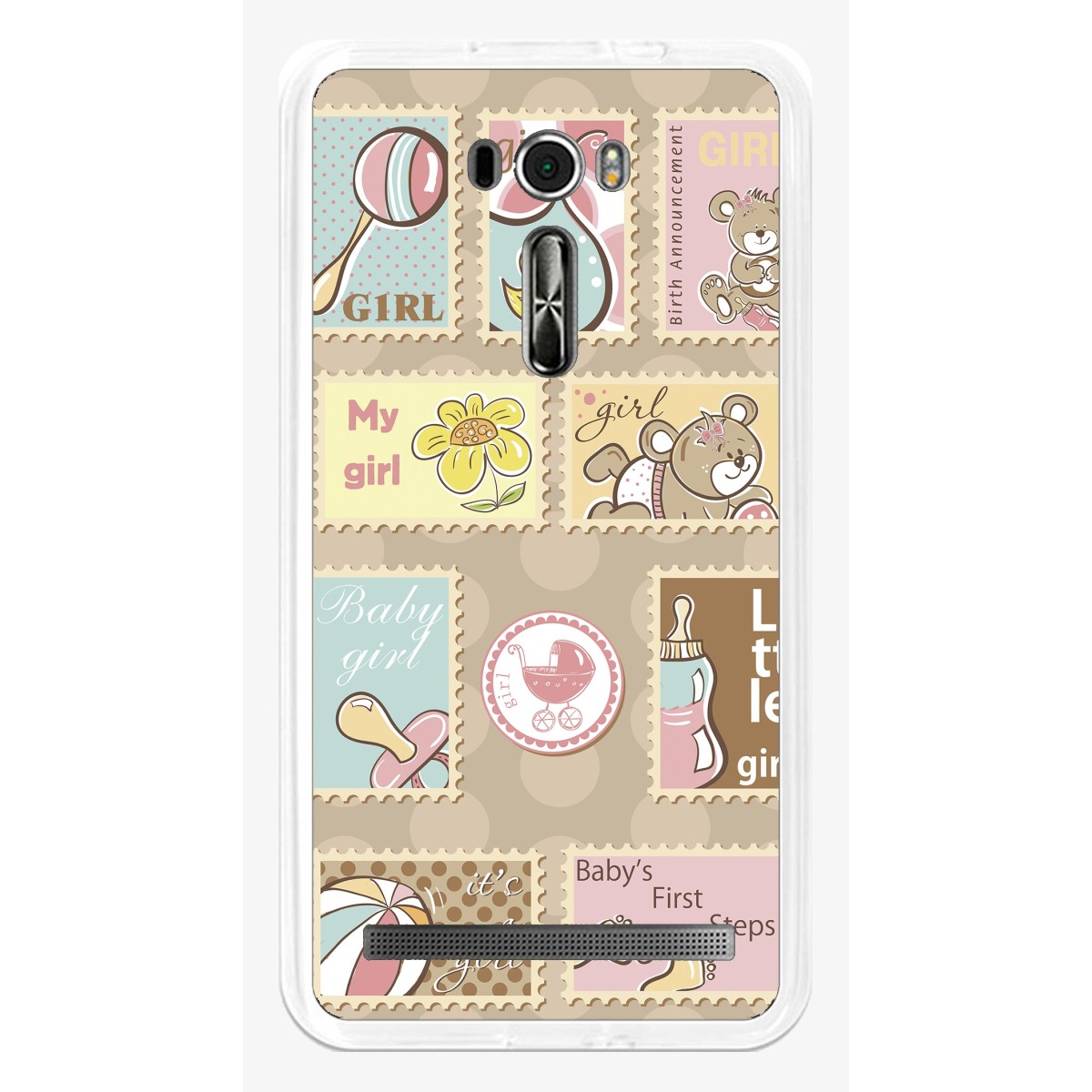 Funda Gel Tpu para Asus Zenfone 2 Laser 6" Ze601Kl Diseño Sellos Dibujos