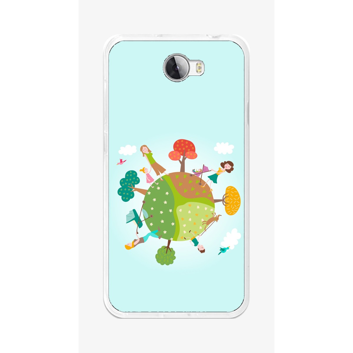 Funda Gel Tpu para Huawei Y5 Ii / Y6 II Compact Diseño Familia Dibujos