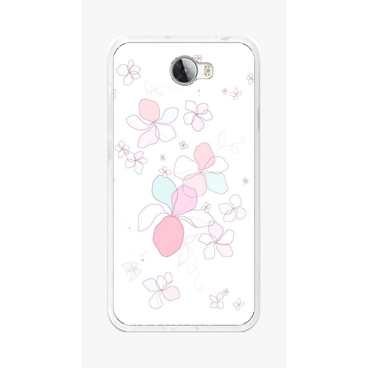 Funda Gel Tpu para Huawei Y5 Ii / Y6 II Compact Diseño Flores-Minimal Dibujos