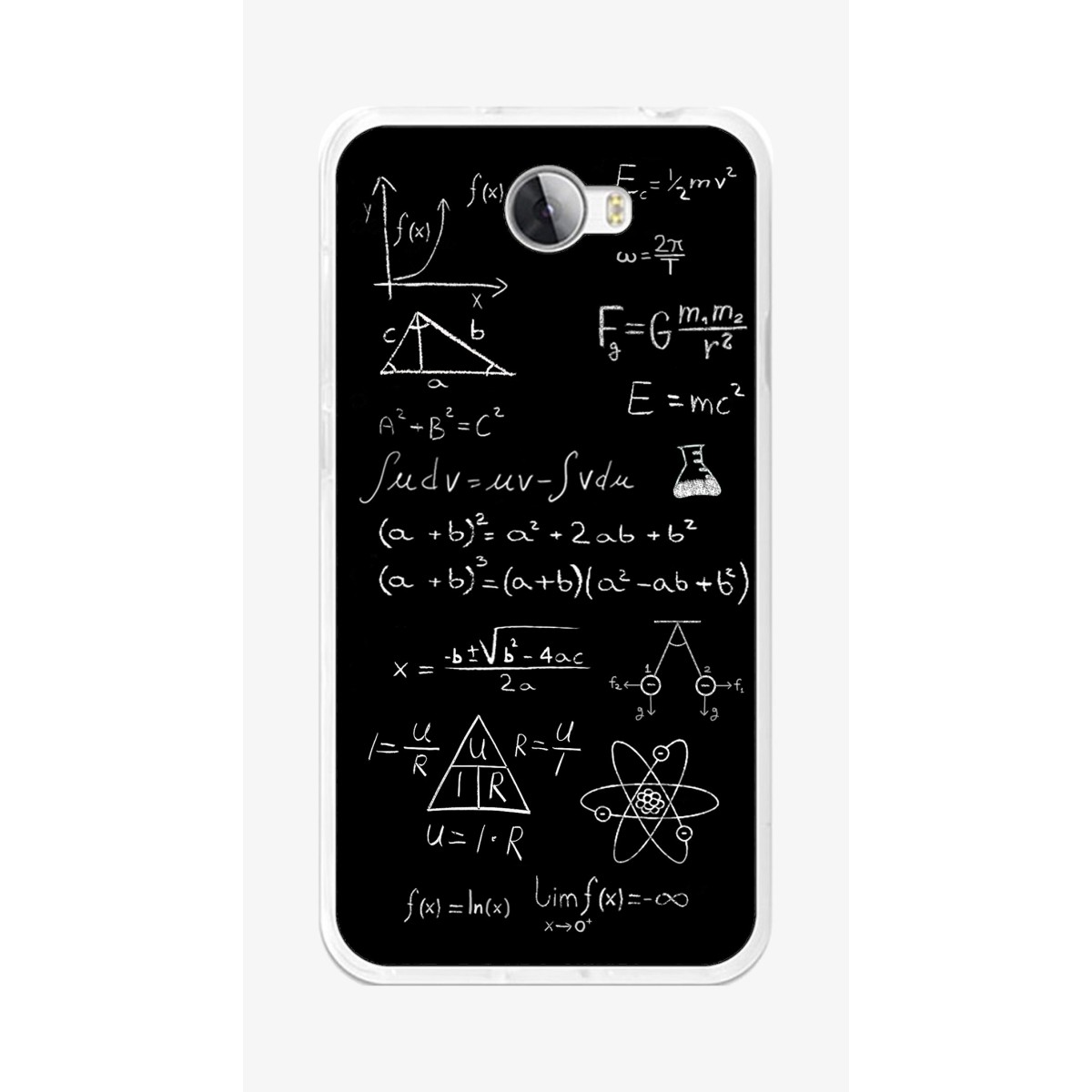 Funda Gel Tpu para Huawei Y5 Ii / Y6 II Compact Diseño Formulas Dibujos