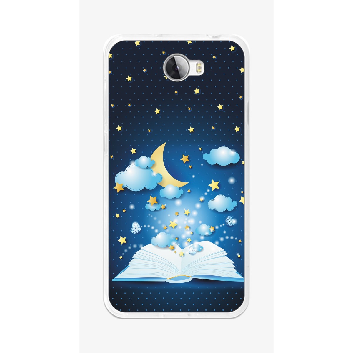 Funda Gel Tpu para Huawei Y5 Ii / Y6 II Compact Diseño Libro-Cuentos Dibujos