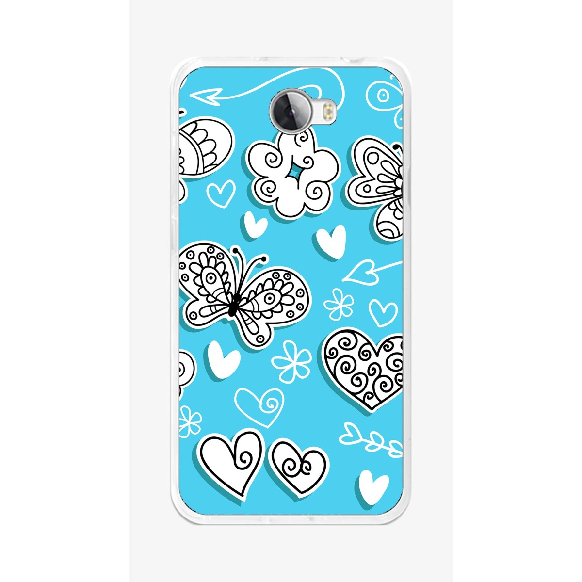 Funda Gel Tpu para Huawei Y5 Ii / Y6 II Compact Diseño Mariposas Dibujos