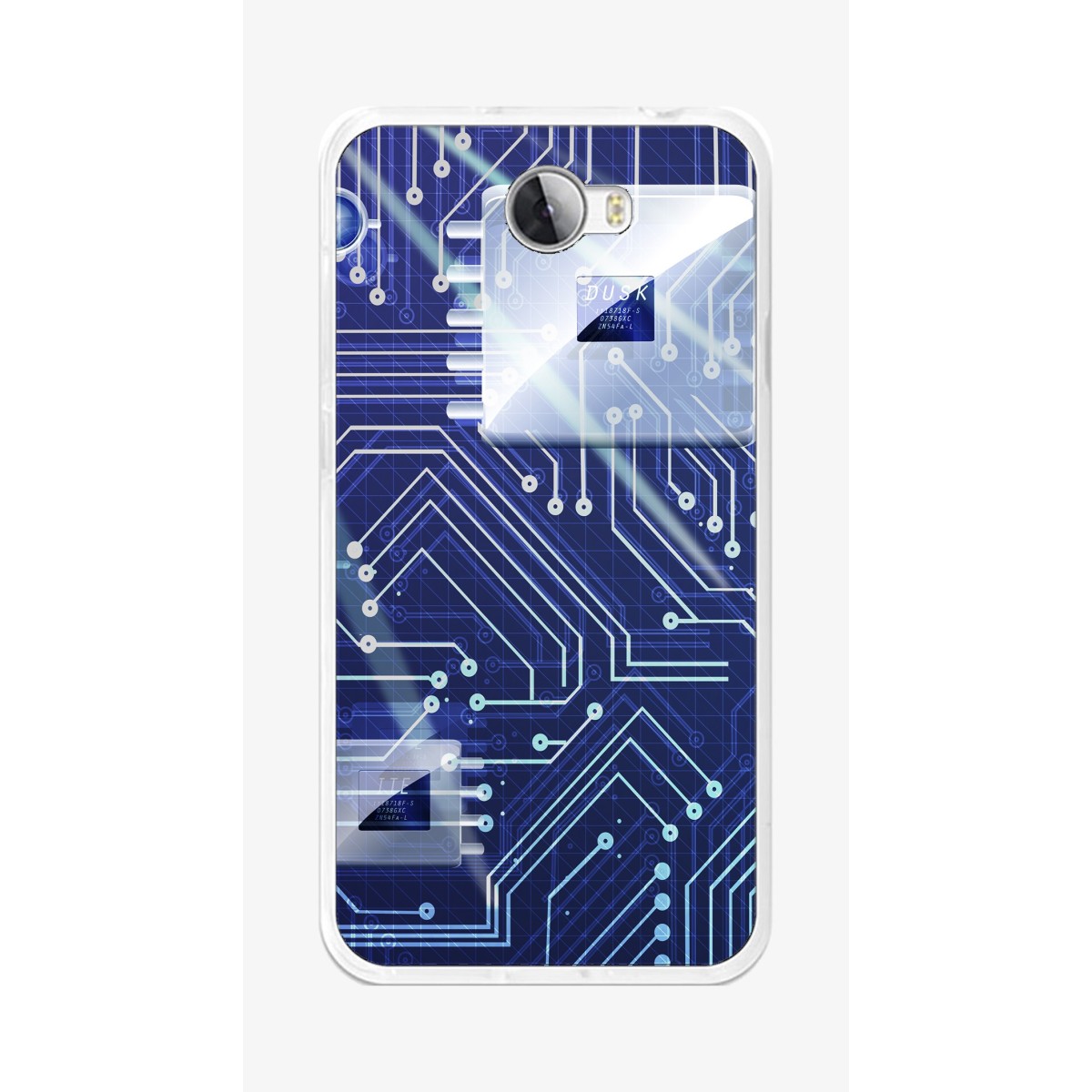 Funda Gel Tpu para Huawei Y5 Ii / Y6 II Compact Diseño Circuito Dibujos