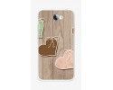 Funda Gel Tpu para Huawei Y5 Ii / Y6 II Compact Diseño Corazones Madera Dibujos