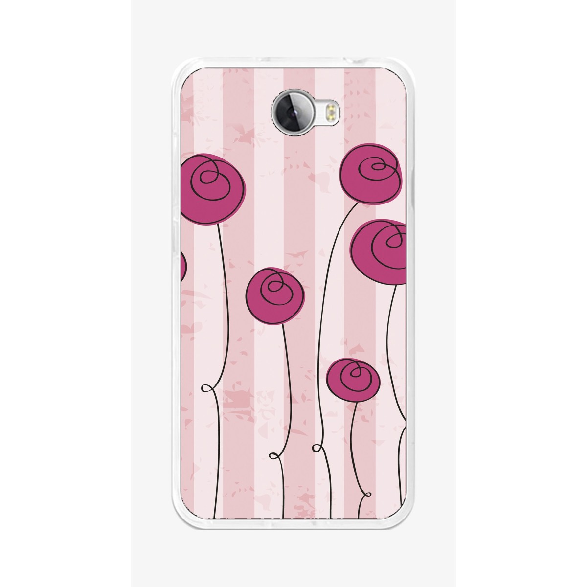 Funda Gel Tpu para Huawei Y5 Ii / Y6 II Compact Diseño Flores Vintage Dibujos