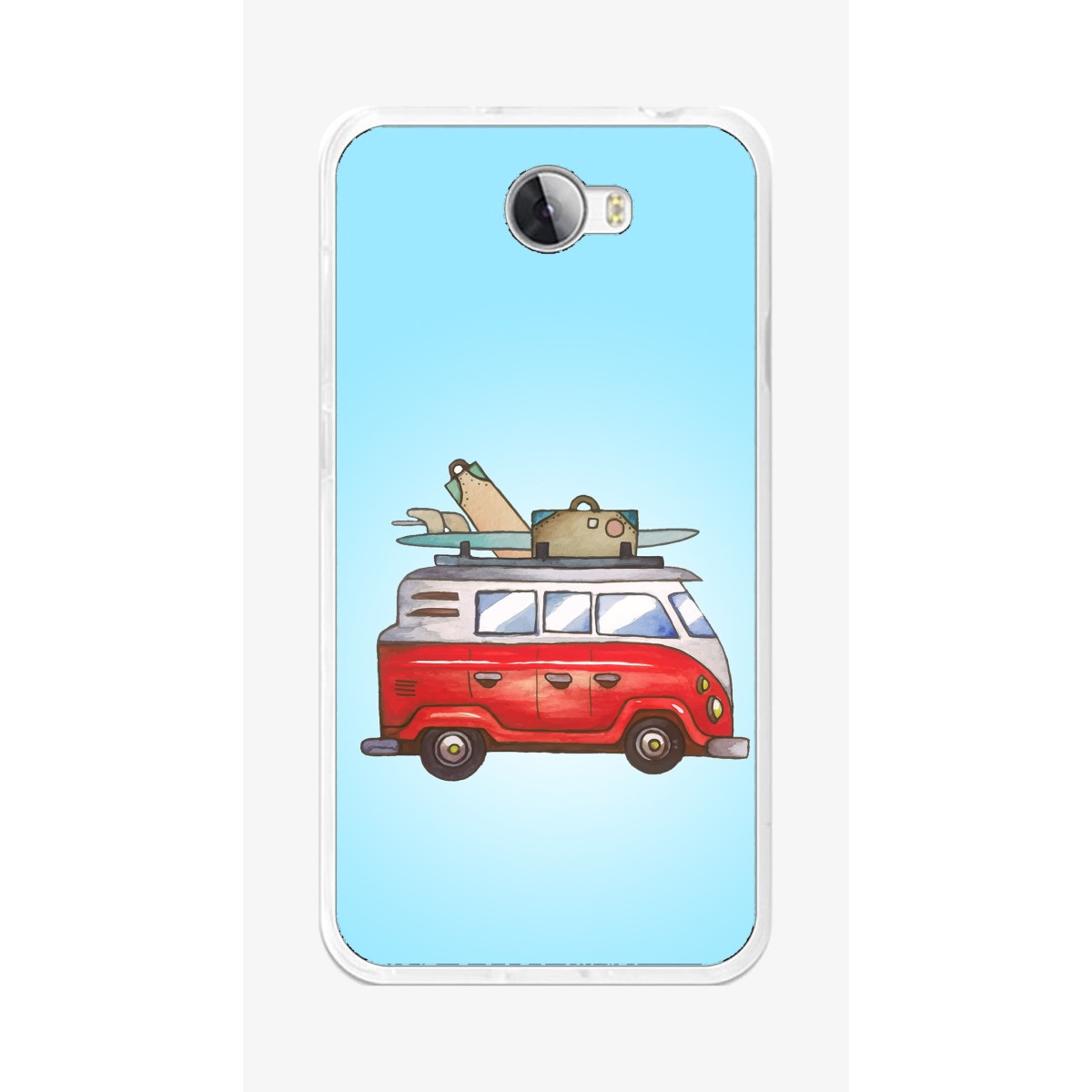 Funda Gel Tpu para Huawei Y5 Ii / Y6 II Compact Diseño Furgoneta Dibujos