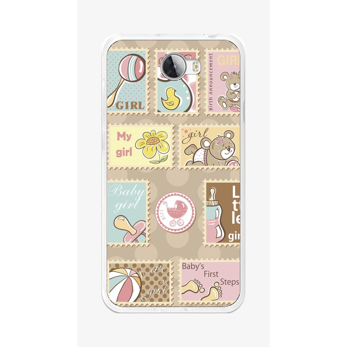 Funda Gel Tpu para Huawei Y5 Ii / Y6 II Compact Diseño Sellos Dibujos