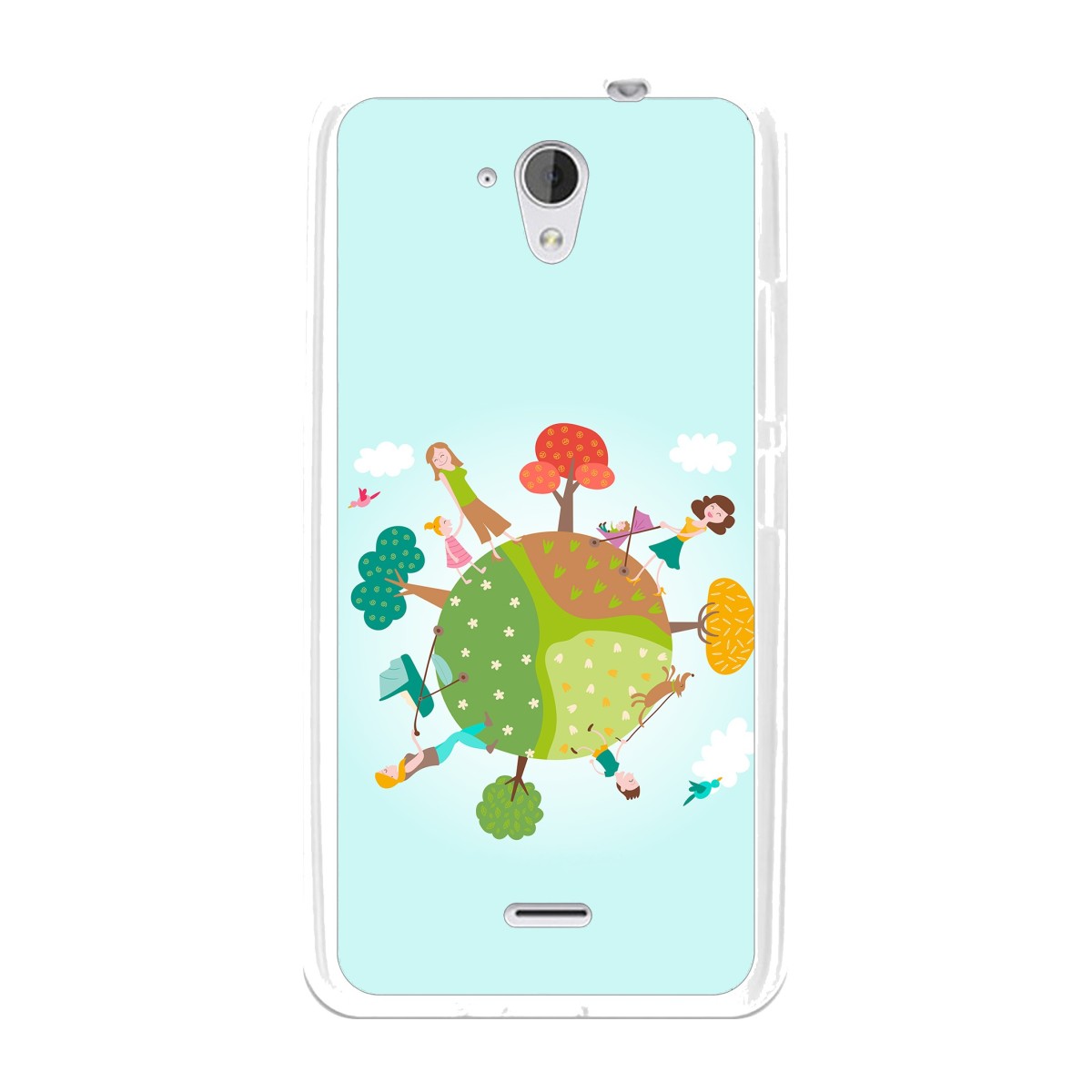 Funda Gel Tpu para Hisense F20 Diseño Familia Dibujos