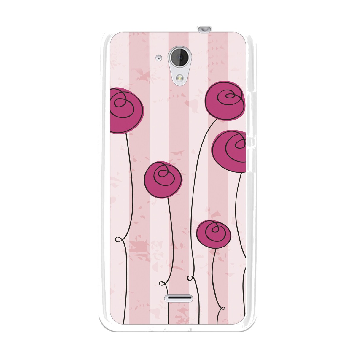 Funda Gel Tpu para Hisense F20 Diseño Flores Vintage Dibujos