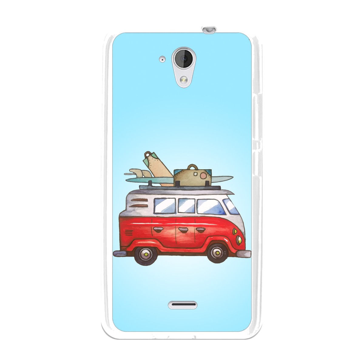 Funda Gel Tpu para Hisense F20 Diseño Furgoneta Dibujos