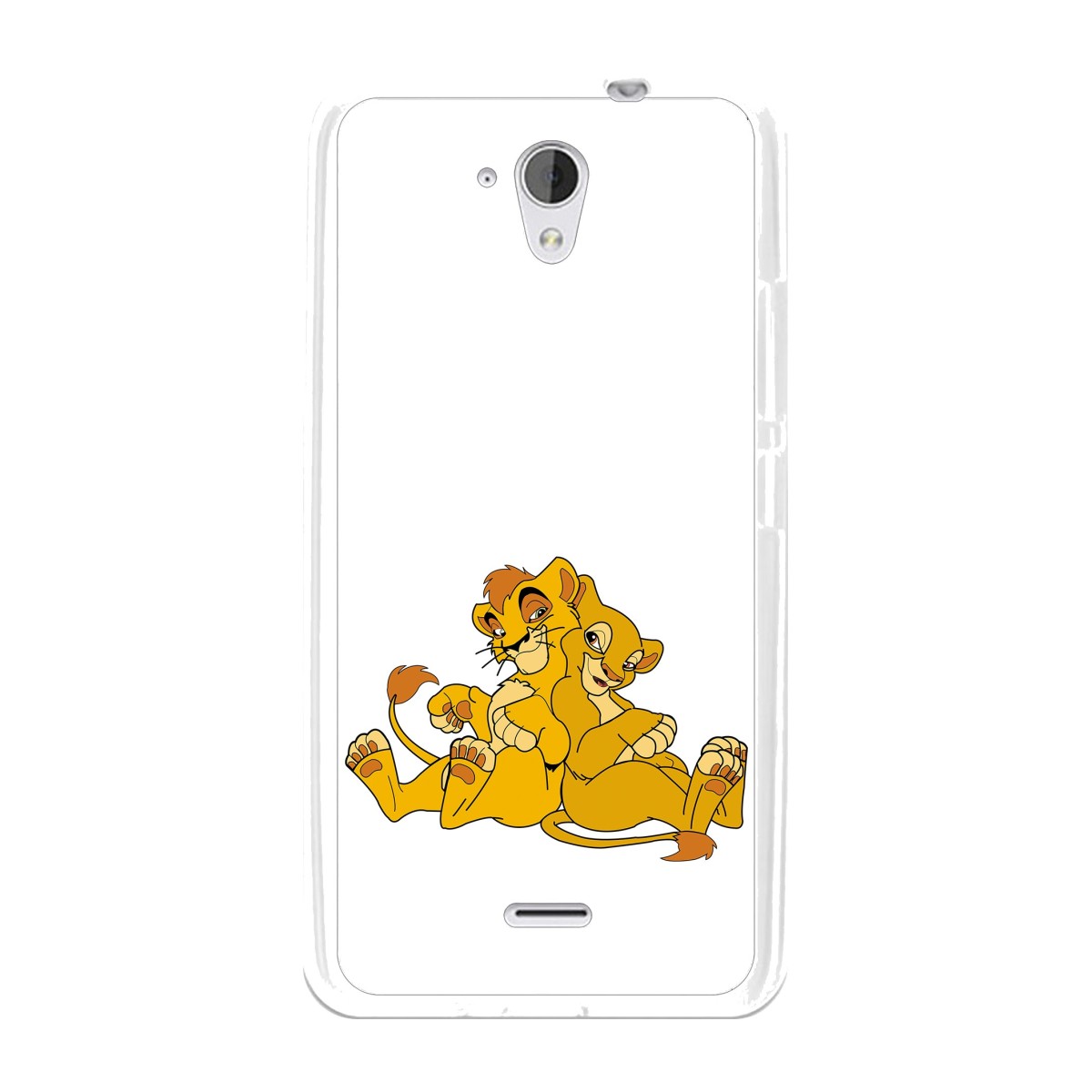 Funda Gel Tpu para Hisense F20 Diseño Leones Dibujos