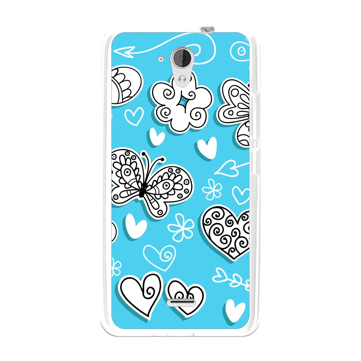 Funda Gel Tpu para Hisense F20 Diseño Mariposas Dibujos