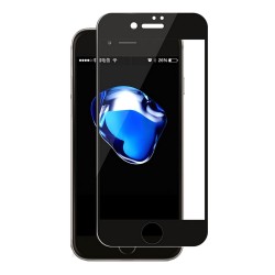 Protector Cristal Templado Frontal Completo Negro para Iphone 7 Plus / 8 Plus Vidrio 2