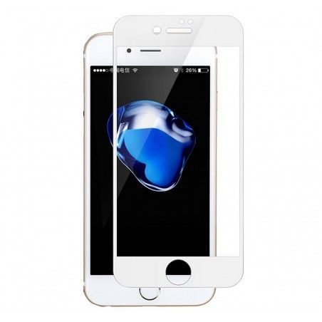 Protector Cristal Templado Frontal Completo Blanco para Iphone 7 /  8 Vidrio