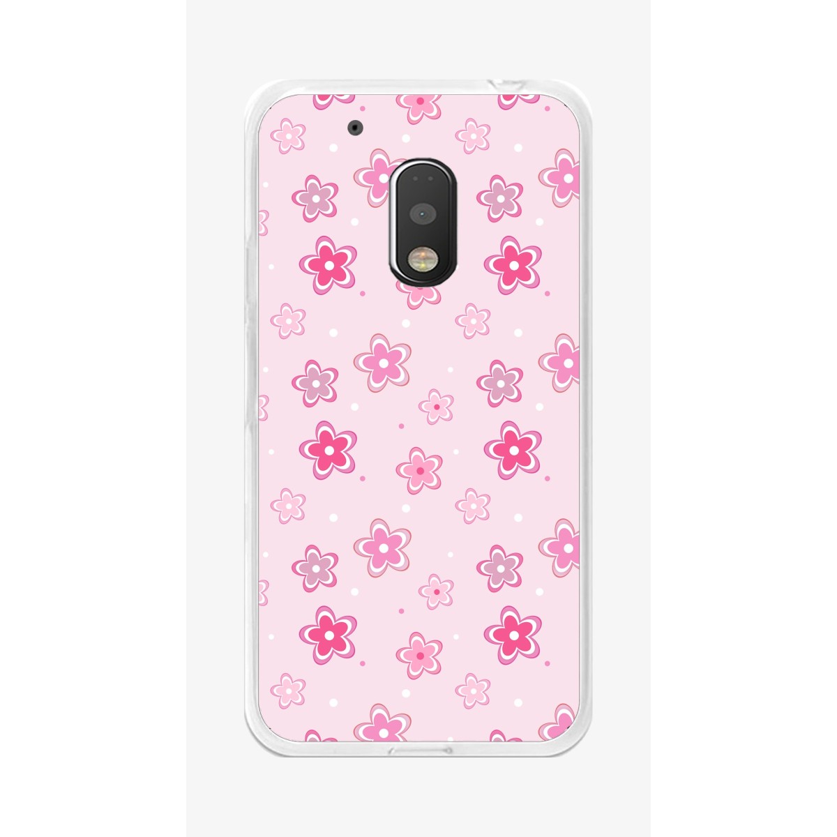 Funda Gel Tpu para Motorola Moto G4 Play Diseño Flores Dibujos