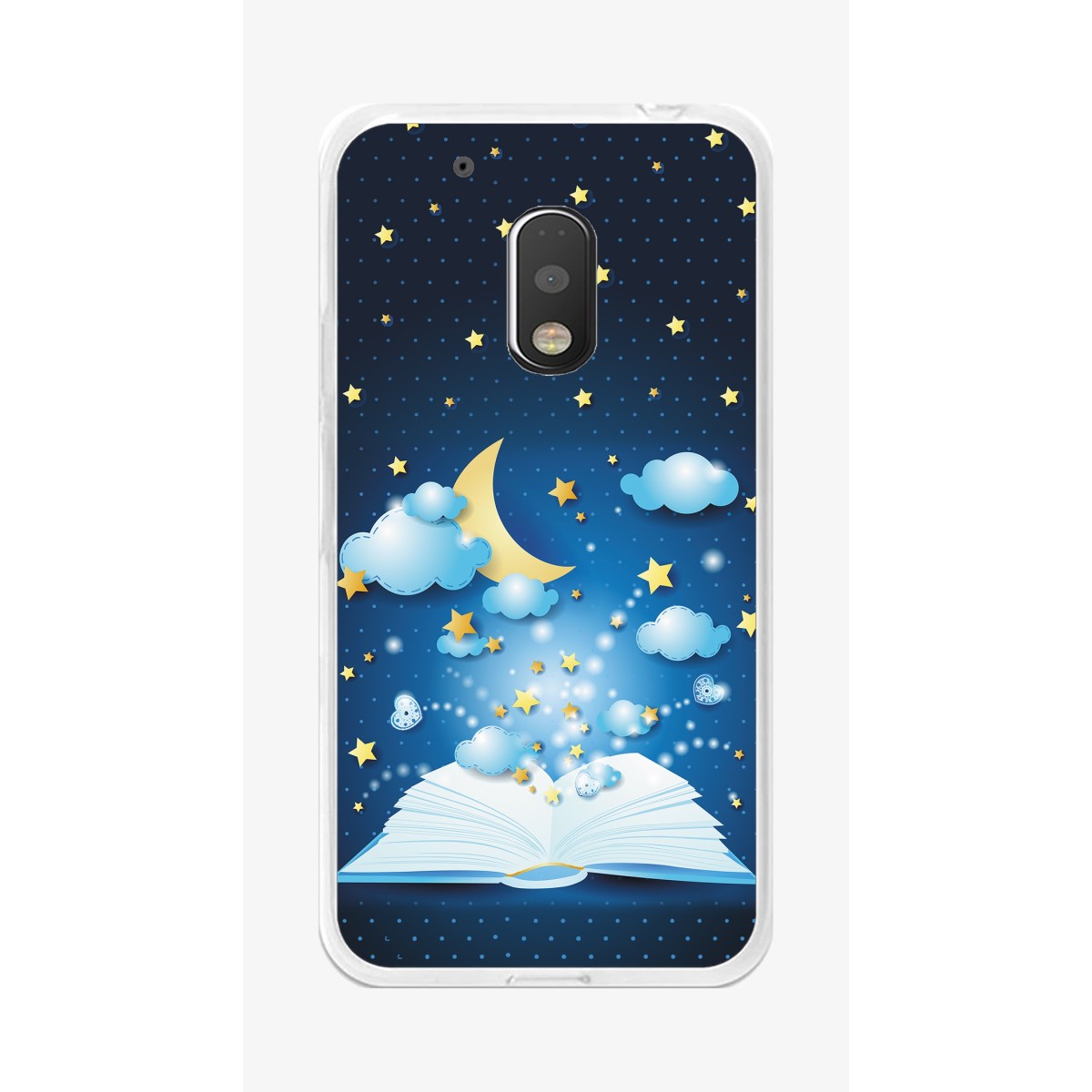 Funda Gel Tpu para Motorola Moto G4 Play Diseño Libro-Cuentos Dibujos