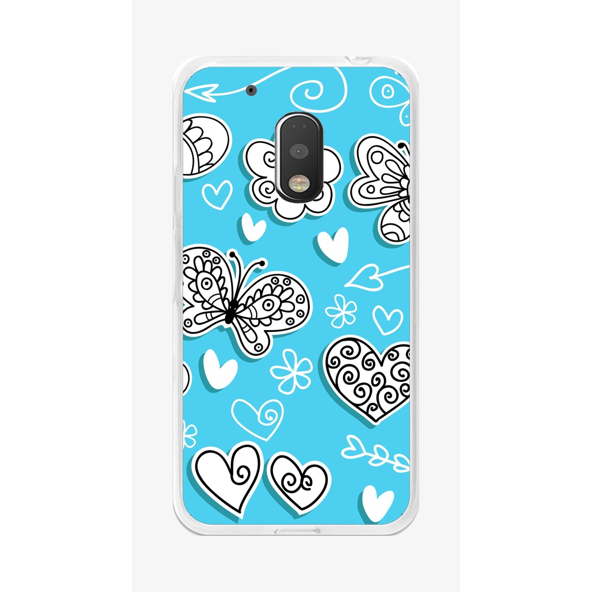 Funda Gel Tpu para Motorola Moto G4 Play Diseño Mariposas Dibujos