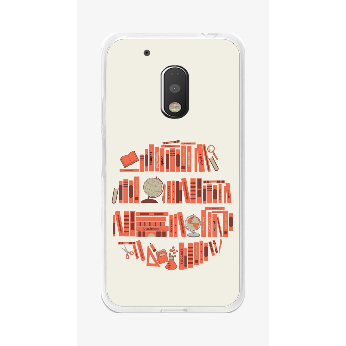 Funda Gel Tpu para Motorola Moto G4 Play Diseño Mundo-Libro Dibujos
