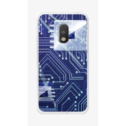 Funda Gel Tpu para Motorola Moto G4 Play Diseño Circuito Dibujos