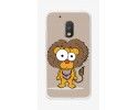 Funda Gel Tpu para Motorola Moto G4 Play Diseño Leon Dibujos