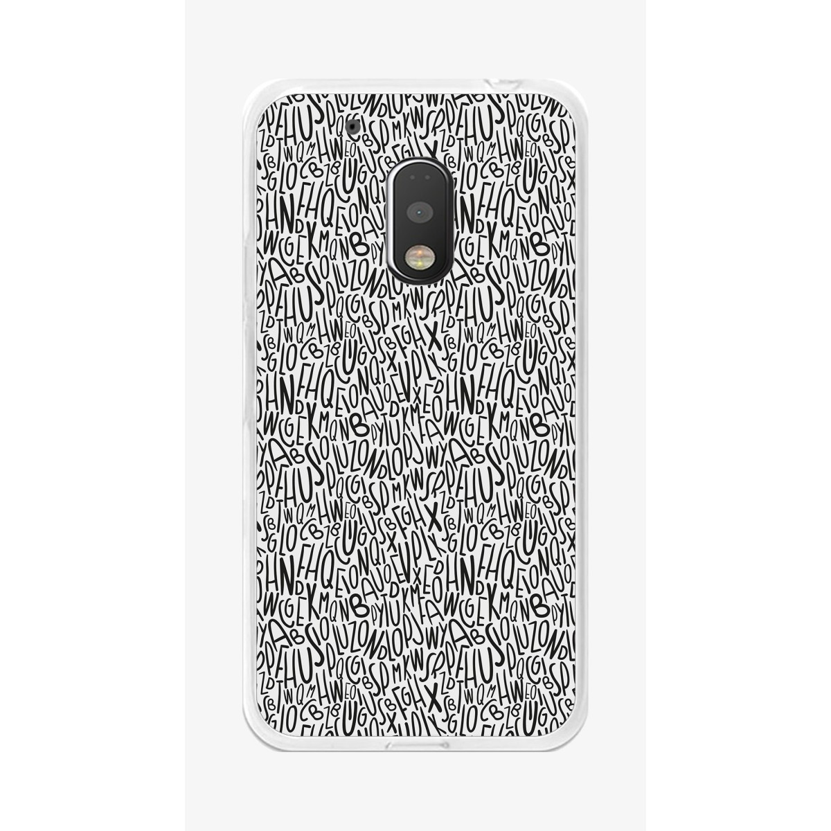 Funda Gel Tpu para Motorola Moto G4 Play Diseño Letras Dibujos