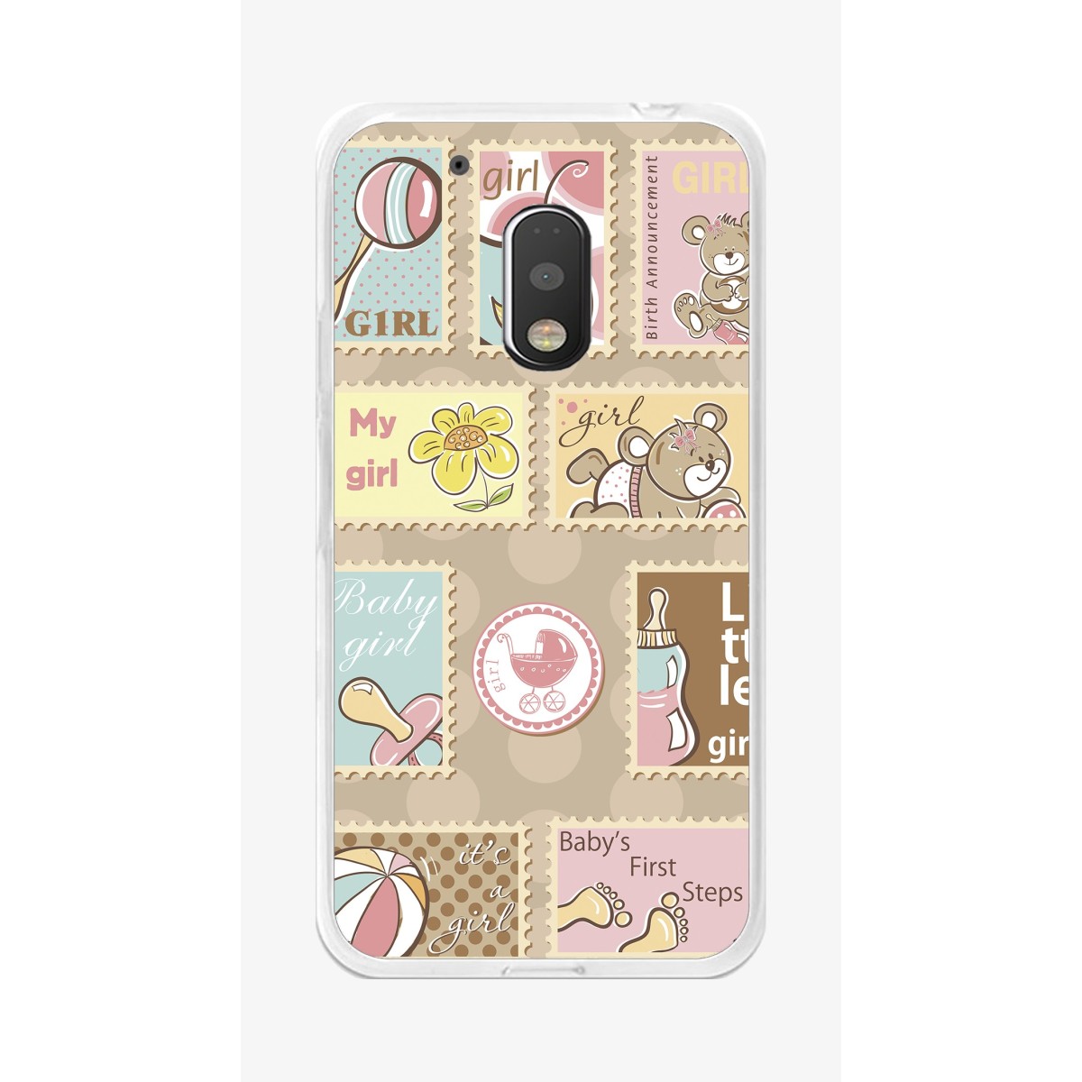 Funda Gel Tpu para Motorola Moto G4 Play Diseño Sellos Dibujos