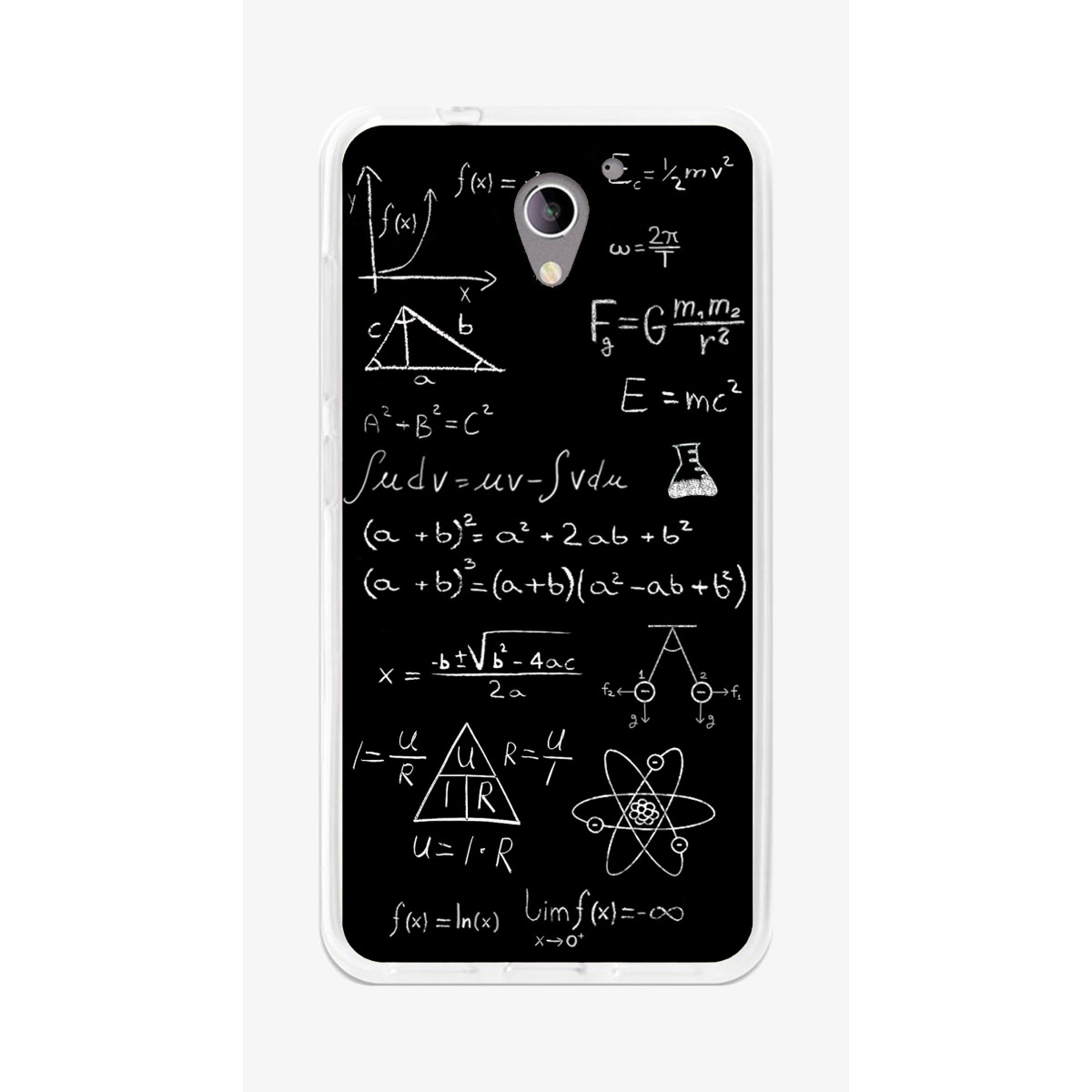 Funda Gel Tpu para Zte Blade A510 Diseño Formulas Dibujos