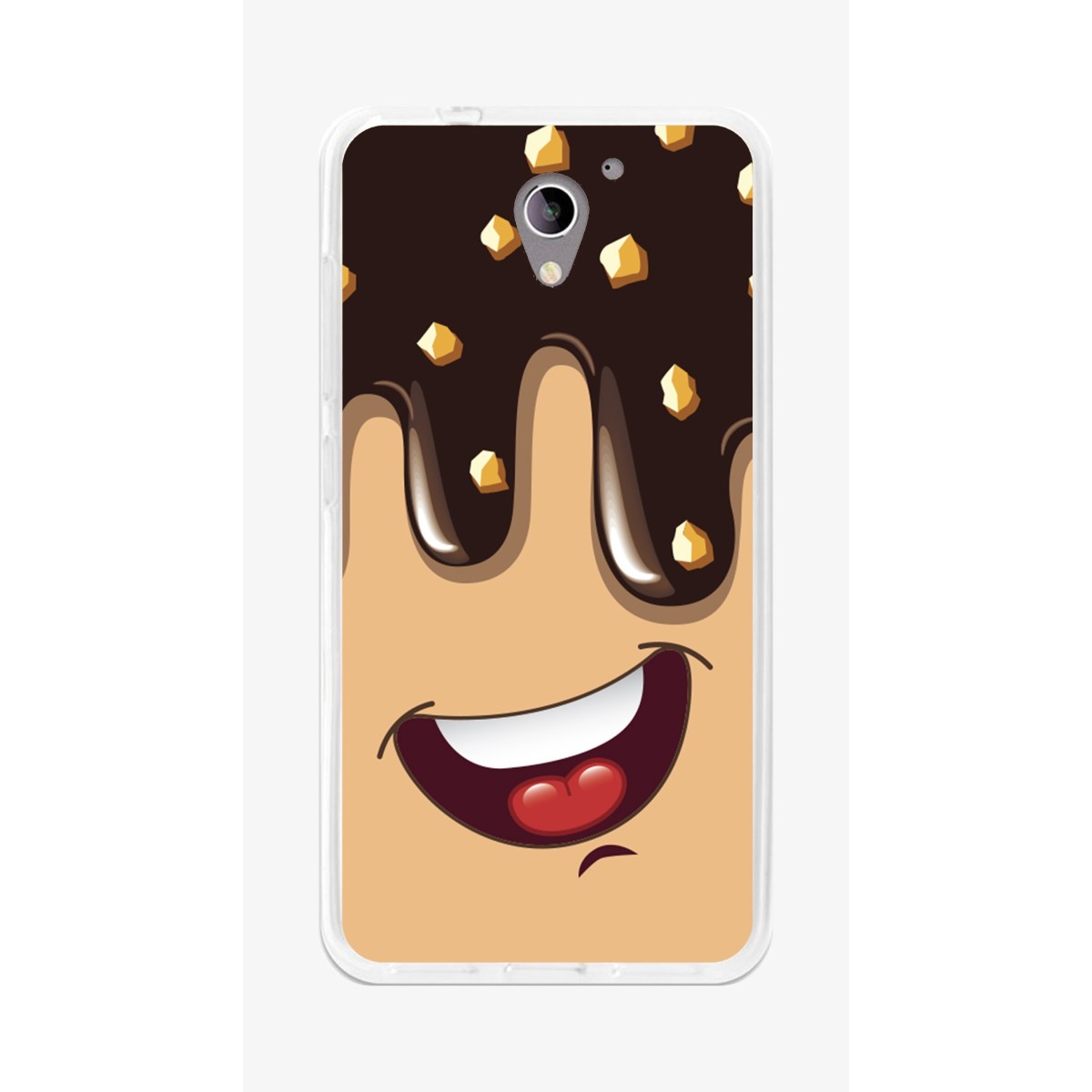 Funda Gel Tpu para Zte Blade A510 Diseño Helado Chocolate Dibujos