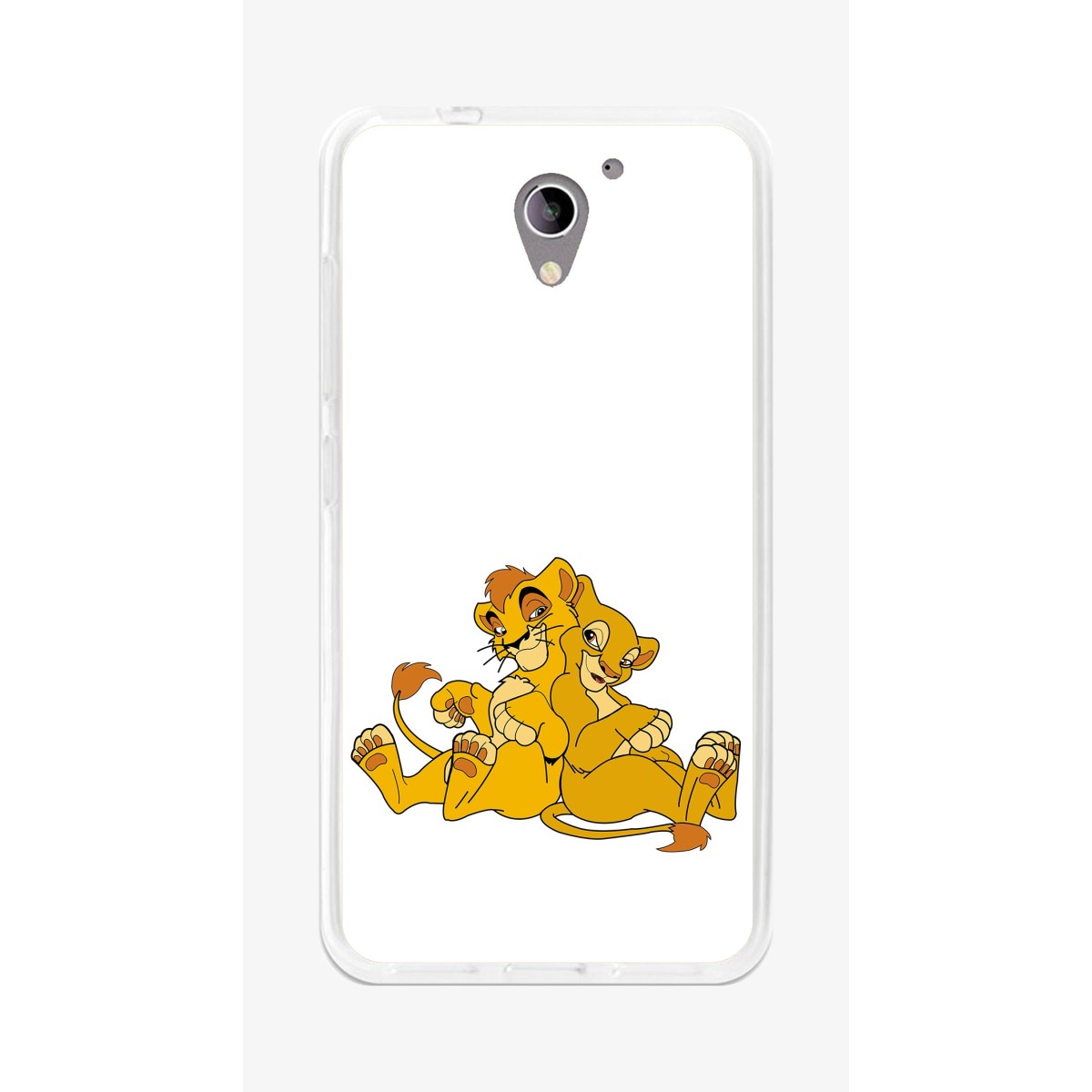 Funda Gel Tpu para Zte Blade A510 Diseño Leones Dibujos