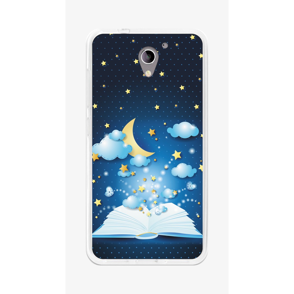 Funda Gel Tpu para Zte Blade A510 Diseño Libro-Cuentos Dibujos