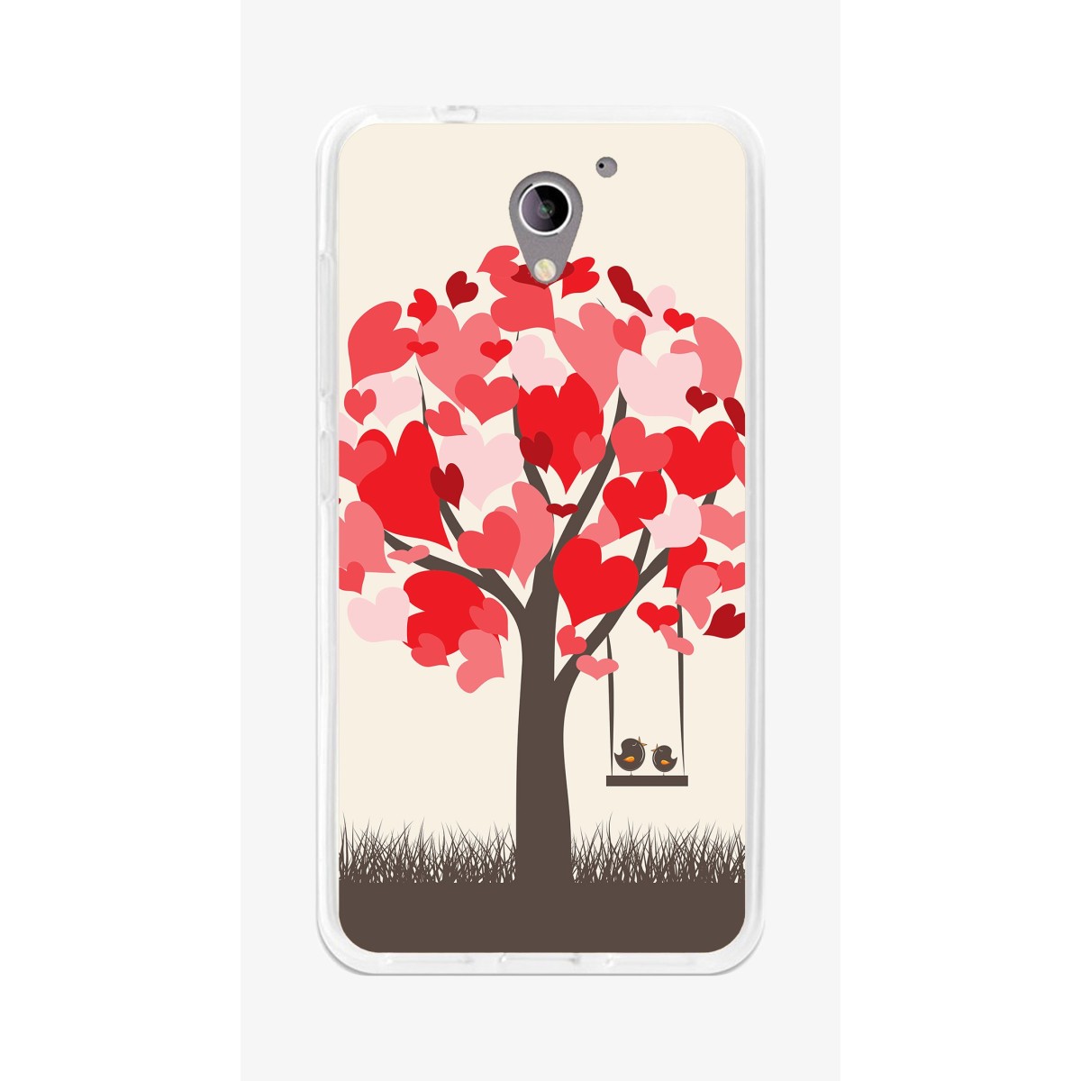 Funda Gel Tpu para Zte Blade A510 Diseño Pajaritos Dibujos