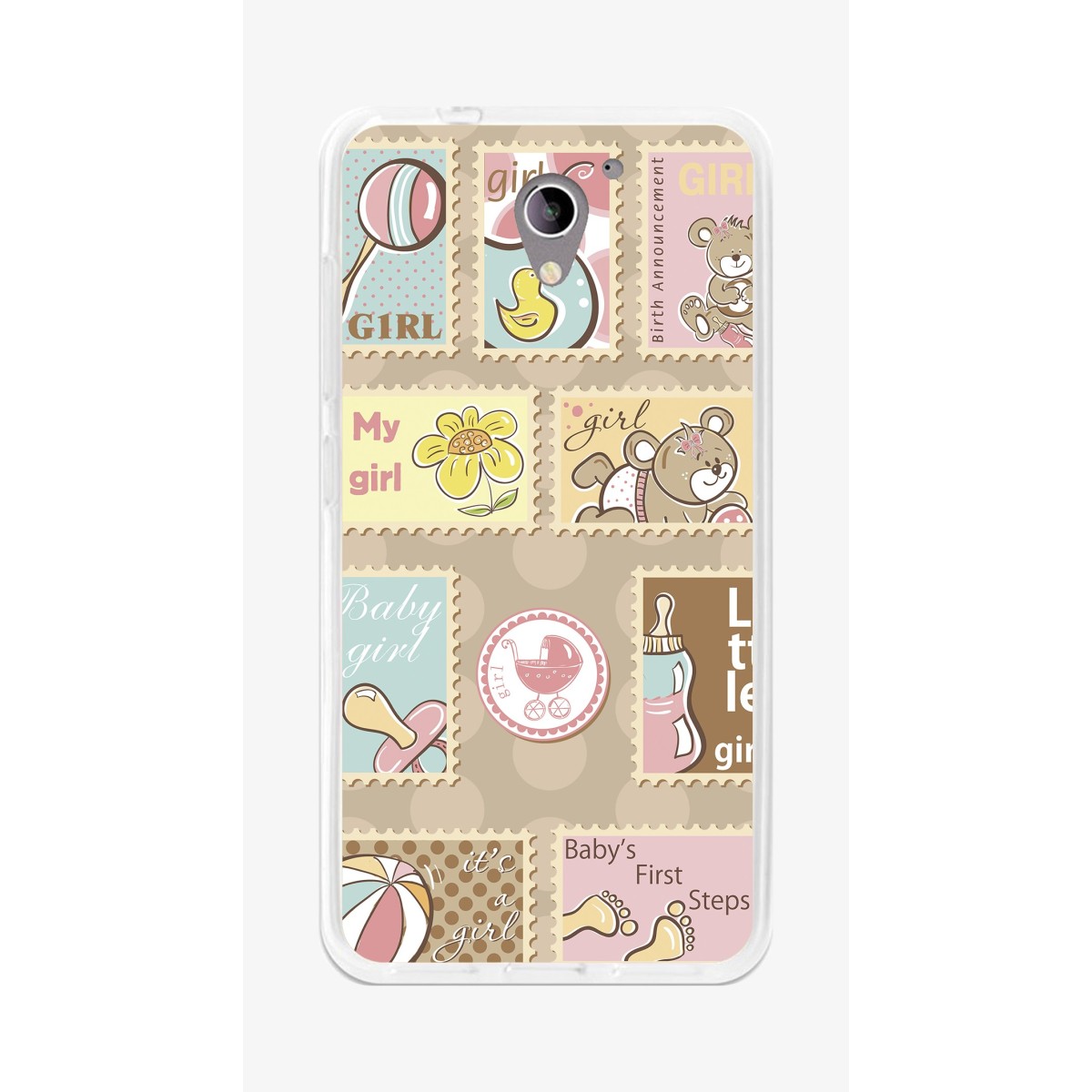 Funda Gel Tpu para Zte Blade A510 Diseño Sellos Dibujos