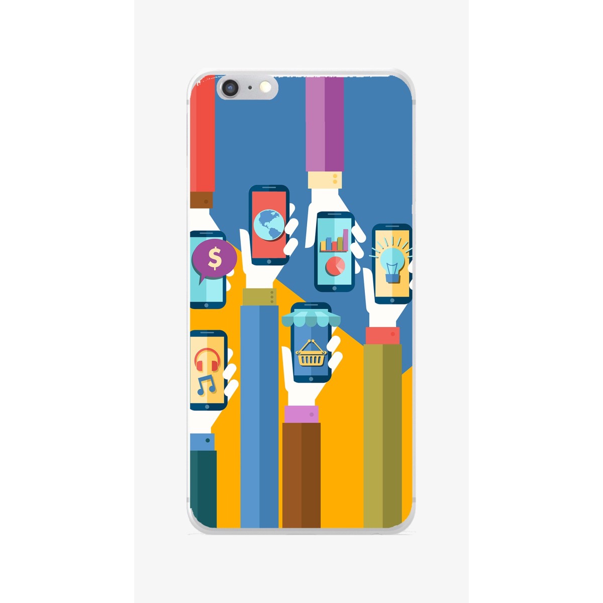 Funda Gel Tpu para Iphone 6 / 6S Diseño Apps Dibujos