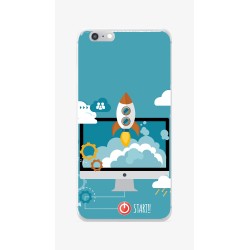 Funda Gel Tpu para Iphone 6 / 6S Diseño Cohete Dibujos