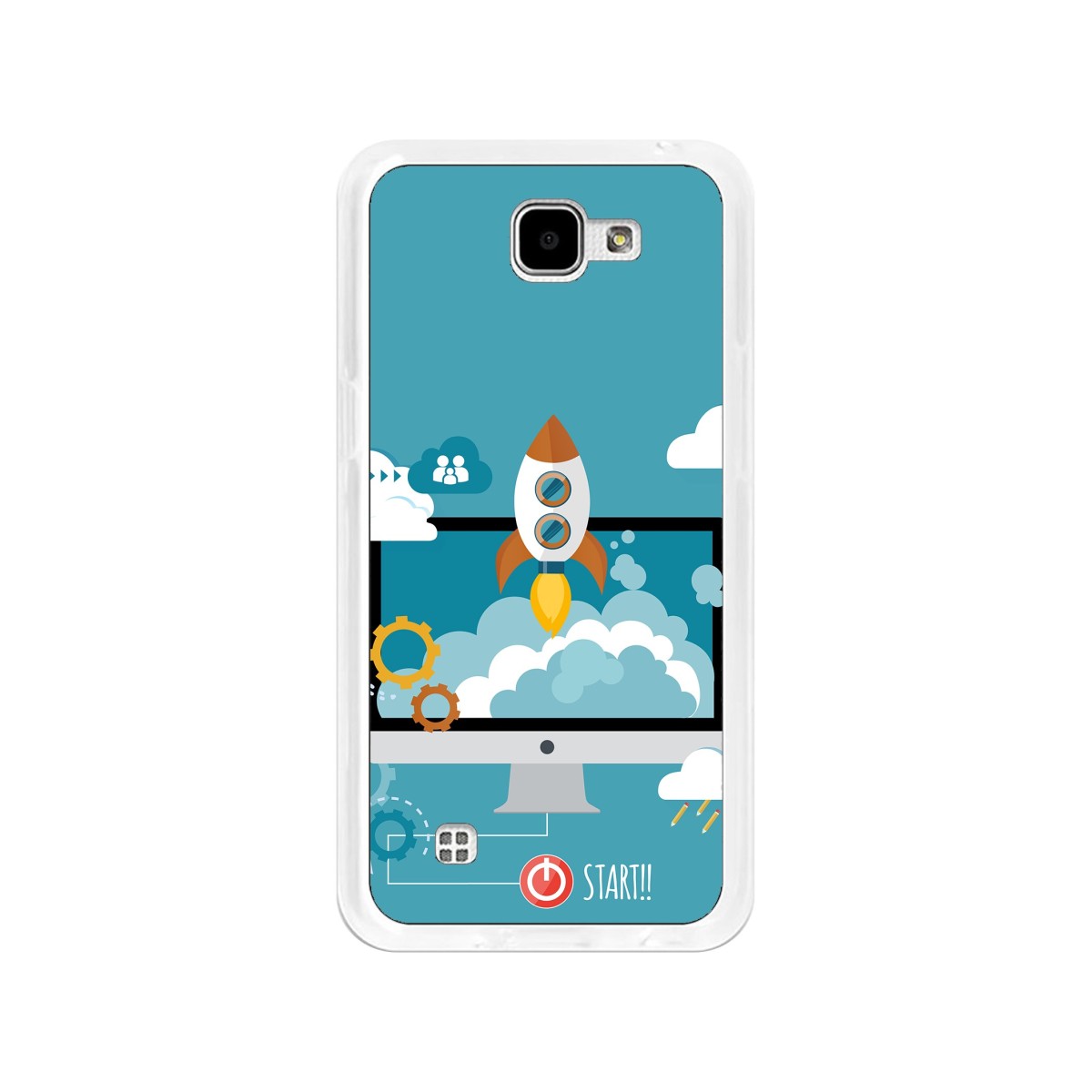 Funda Gel Tpu para Lg K4 Diseño Cohete Dibujos
