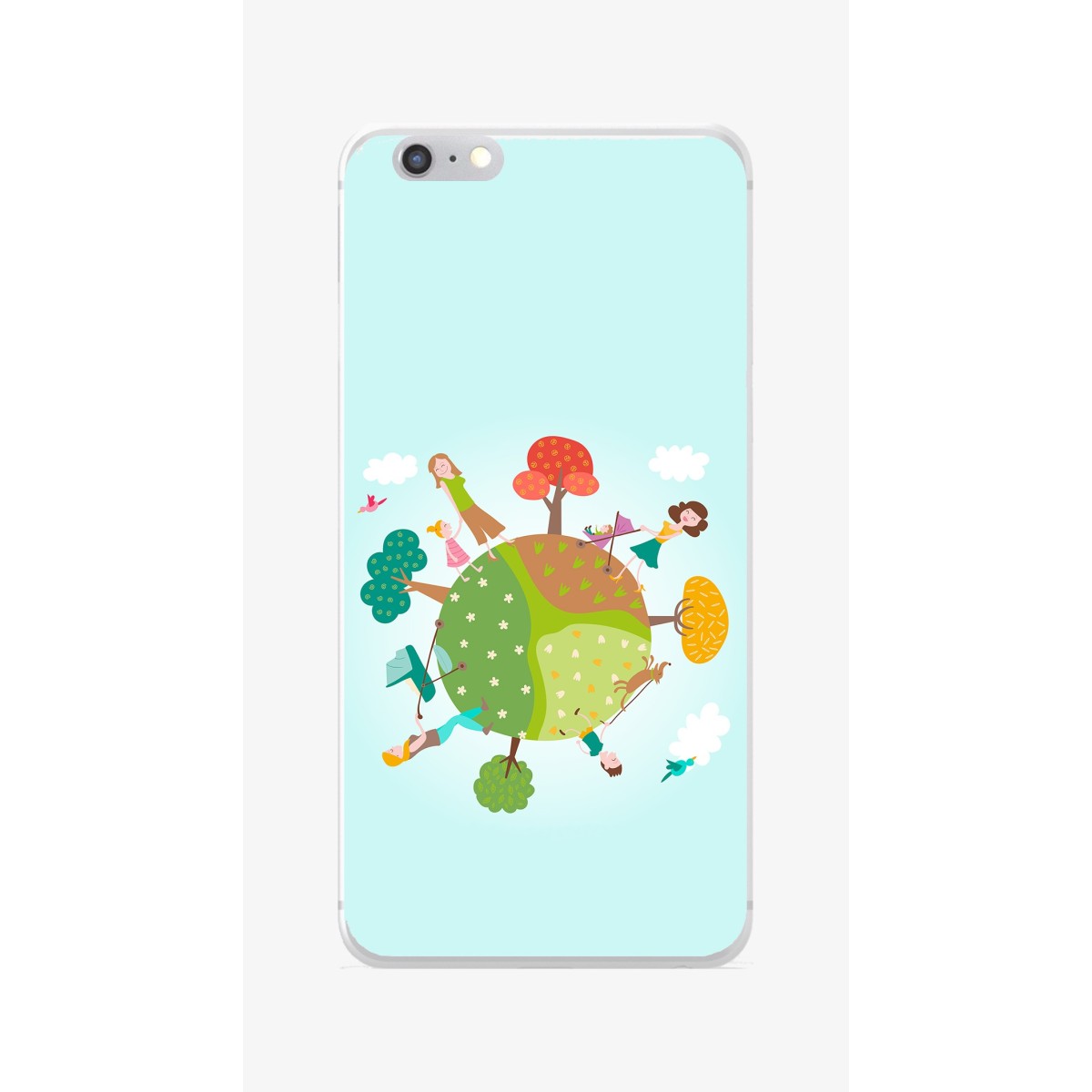 Funda Gel Tpu para Iphone 6 / 6S Diseño Familia Dibujos