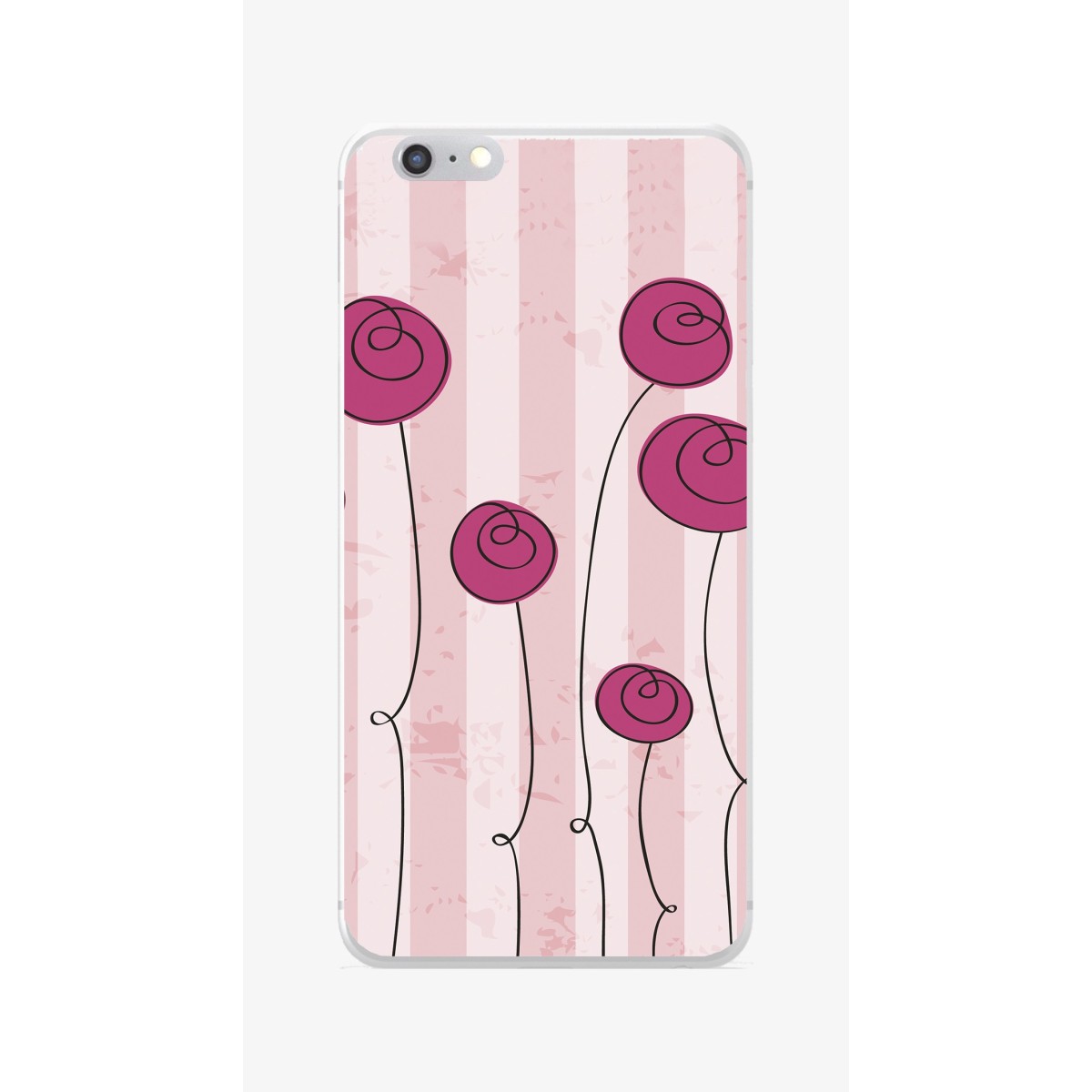Funda Gel Tpu para Iphone 6 / 6S Diseño Flores Vintage Dibujos